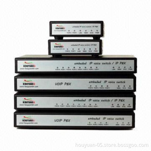 Free Phone System VoIP PBX, 4-port IP PBX with Password Protection for Conference Room